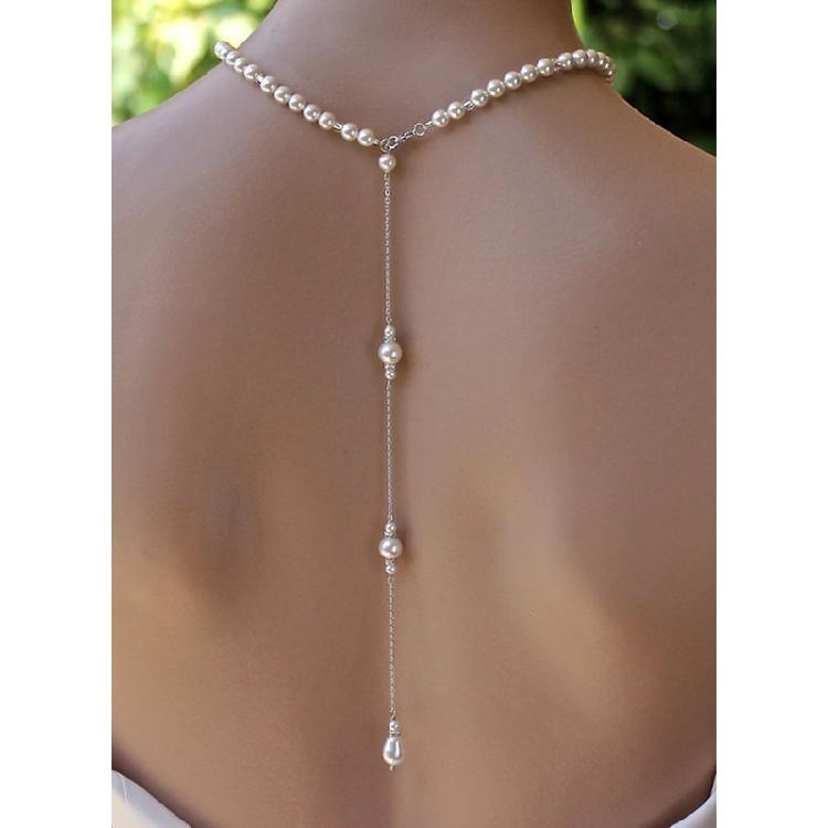 Backdrop Necklace Long Body Chain Pendant Backless Dress Decor for Women Girls