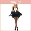 Sexy Women's Bunny Rabbit Costume Cosplay Tuxedo Halloween Outfit With Sweety Bow