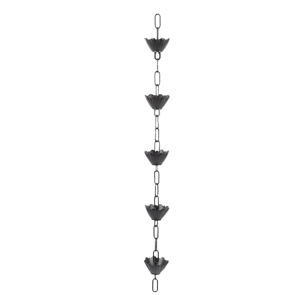 Rain Chain 37.4in Aluminum Alloy Flower Rain Catcher Chain for Downspout Patio Decoration