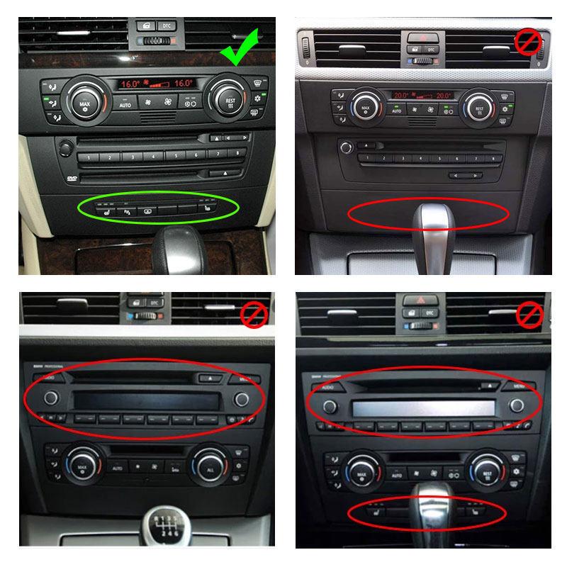 For BMW 3 Series E90 E92 E93 2005-2012 ABS Car Styling Center Console CD Volume Control Panel Frame Carbon Fiber Texture Trim