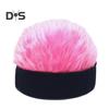 Novelty Fake Hair Visor Hat for Men Adjustable Spiked Wig Hat with Peaked Short Hair Street Hip Hop Hat for Festivals Parties