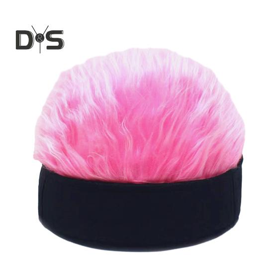 Novelty Fake Hair Visor Hat for Men Adjustable Spiked Wig Hat with Peaked Short Hair Street Hip Hop Hat for Festivals Parties