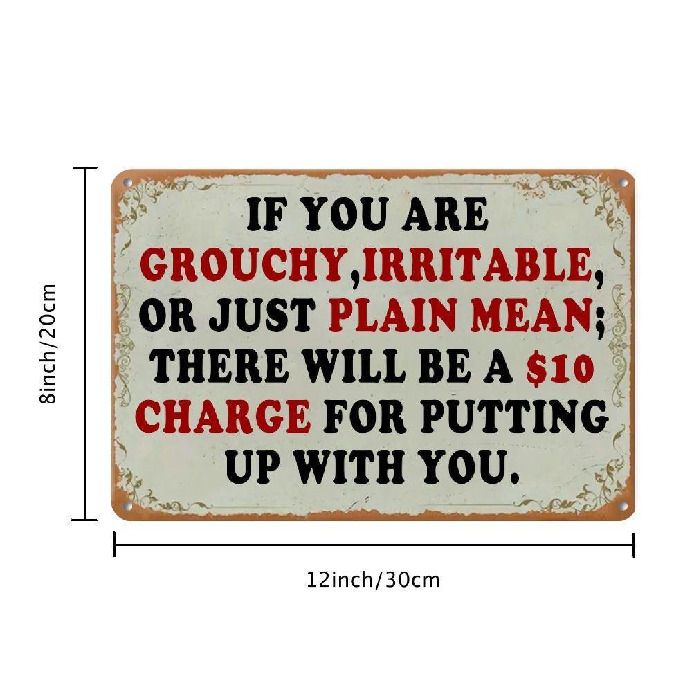 

Vintage Metal Sign If Youre Grumpy or Stingy Unique Home Bar Garden Decor No Power Needed Rustic Wall Art 20x30cm（7.8x11.8inch）