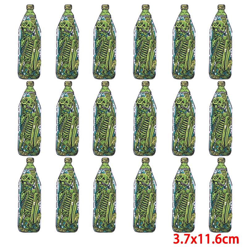 10Pcs/Lot Skull Punk Patches For Clothing Hip Hop Iron On Patches For Clothes Patch Thermoadhesive Embroidery Fusible Patch DIY