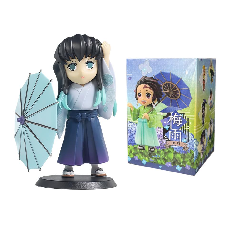 Latest 1-12Pcs Figurine Plum Rain Series Kochou Shinobu Tomioka Giyuu Mitsuri Figurine Plaything Gift For Kids