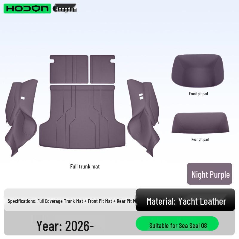 Full Coverage Trunk Mat for BYD Seal 08 - Tail Box Interior Accessory for EV/DMI Models