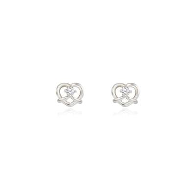 Eenie Beenie Silver Pretzel Earrings