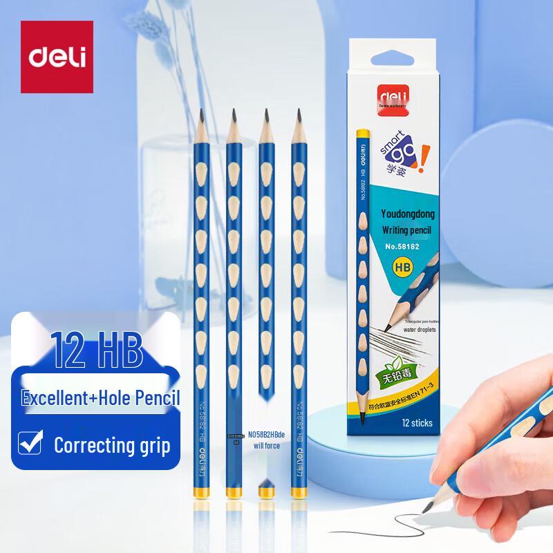 Deli Ergonomic Triangular Grip Pencils