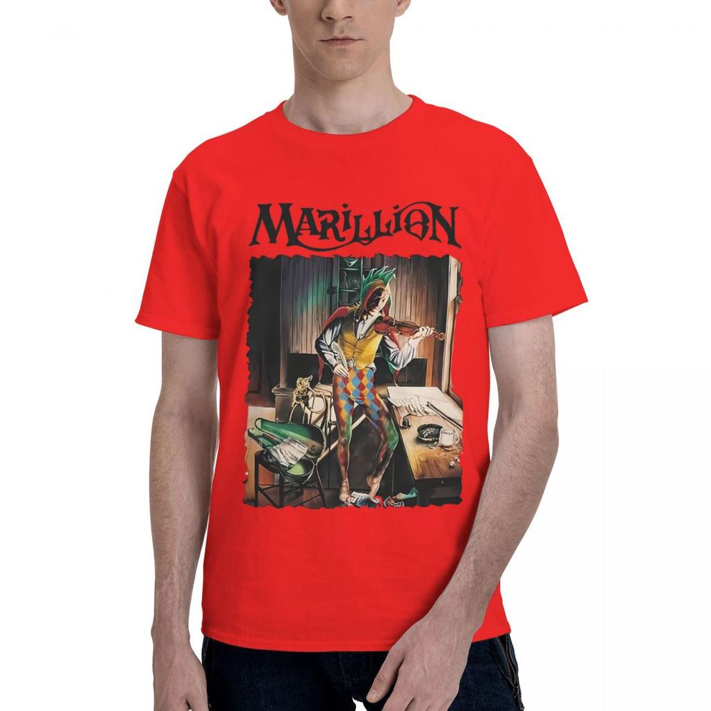 Marillion Mit Aufschrift Für einen Rundhalsausschnitt 100% Baumwolle Lässig Atmungsaktiv Bequem T-Shirt Lustige Herren T-Shirts Herren Kleidung