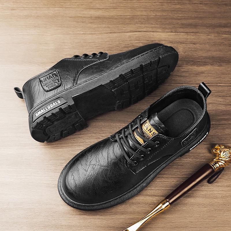Men s 2023 Autumn/Winter British Style Casual Business Leather Shoes - Retro Low-Top Big-Toe Design 44