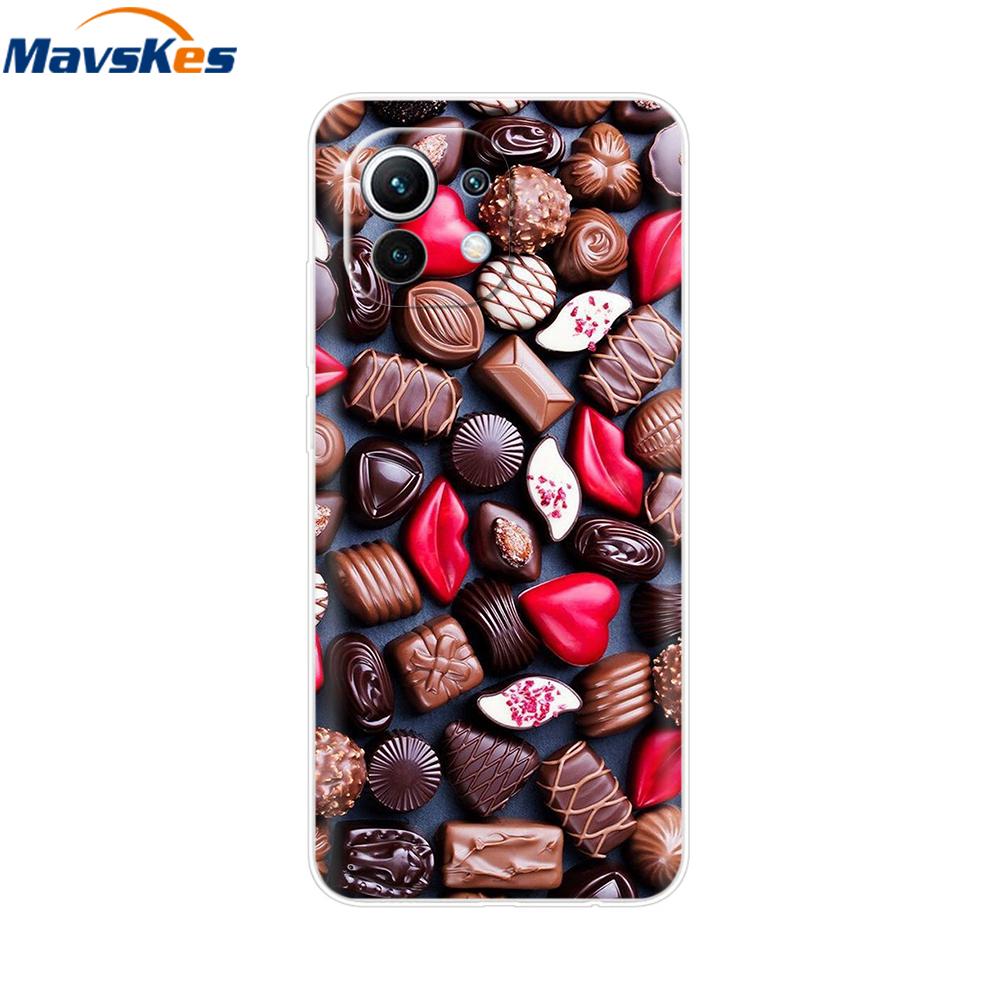 Case For Xiaomi 11 Lite NE 5G Soft TPU Silicone Cover For Xiaomi Mi 11 Lite Mi11 Lite Cases For Xiomi Mi 11 Funda Fashion Bumper