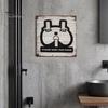 Bathroom Reminder Sign Please Wash Your Hands Metal Sign, Waterproof Rust-Proof Retro Wall Decor Decor, Distressed Art Ornaments for Home And