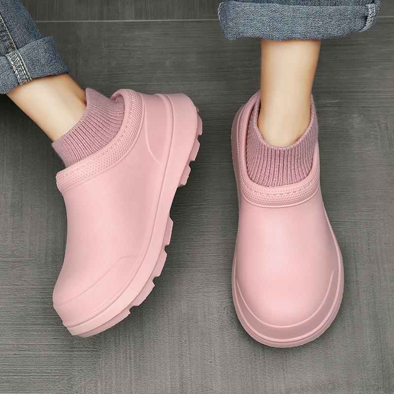 Fashion Winter Indoor New Home Waterproof Plush Warm Cotton Shoes Outdoor Platform Anti Slip Casual Cotton Shoes for Women Large Size