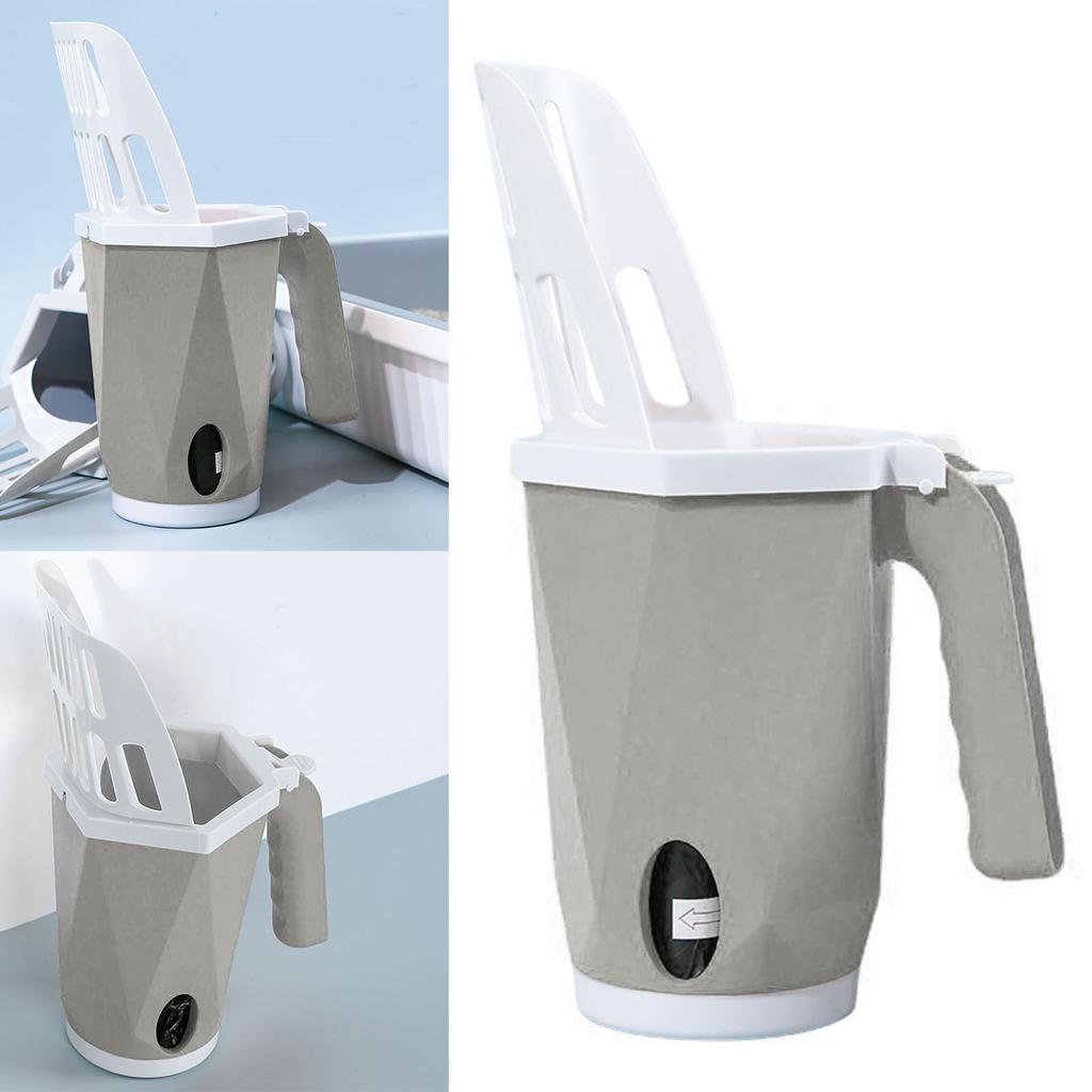 Cat Litter Shovel Detachable Portable Large Capacity Integrated Litter Scooper with Litter Box for