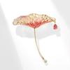 Copper Base Brooch Blank Enamel Plated Brooch Setting Oriental Style Flower Brooch  Women