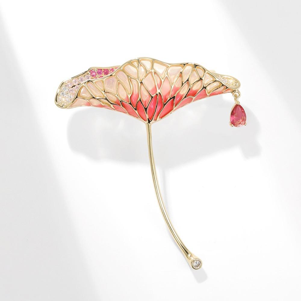 Copper Base Brooch Blank Enamel Plated Brooch Setting Oriental Style Flower Brooch Women