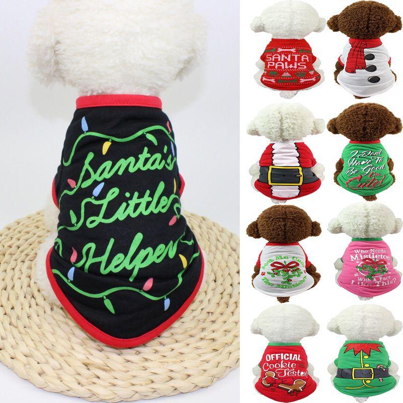 Adorable Dog Cat Puppy Christmas Pullover With Santa Elf Design For Xs/s/m/l/xl Pets