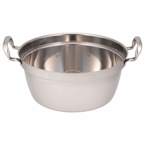 Endo Shoji TKG Power Denji Series Two-Handled Cooking Pot, Material: Molybdenum Stainless Steel, Rust-Resistant, Durable, and Hygienic, Outer Diameter