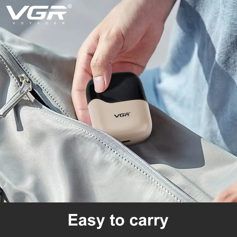 VGR Electric Shaver Floating Double Blade Rechargeable Plug-in Dual Use Washable Travel Portable Universal Voltage Men's Sideburn Shaver