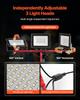 LED Work Light with Stand, 21000 Lumens, Three-Head Portable Camping Light with Individual Switch, Tripod Stand, 3.3 M Power Cord, for Indoor Outdoor