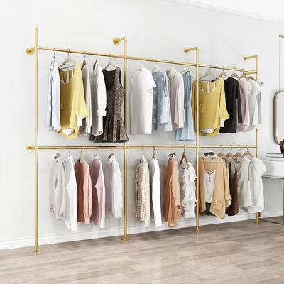 Kleiderständer Kleiderbügelständer Ständer Metall Goldener Kleiderständer