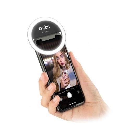 Selfie tyč - SBS - Selfie kruhové světlo - Světelný kruh - Nabíjecí kabel - Nastavení intenzity