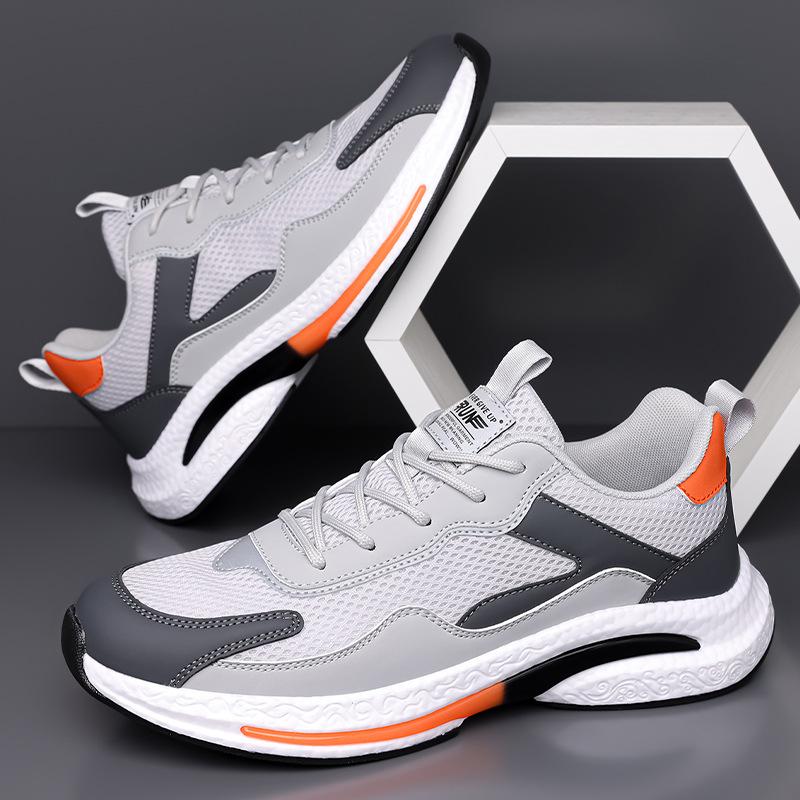Men's Shoes Summer 2025 Summer Mesh Breathable Sports Shoes Lightweight Youth Platform Trendy Casual Shoes