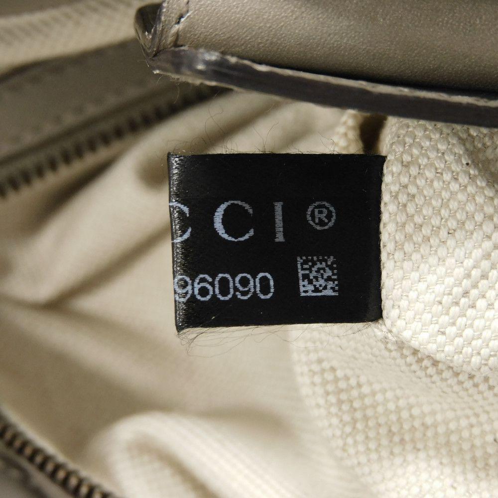 Used Guccissima Scarlet Tote Bag 269953 7924, Double G Embossed, Calfskin, Interlocking G Studs, 9539 GG Shima Gray,