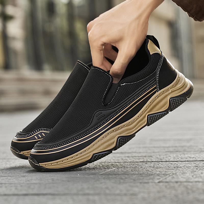 Fashion Outdoor Canvas Shoes for Men Fashion Style Men's Casual Shoes Comfortable Slip on Flats New Non-Slip Male Driving Shoes Trainers