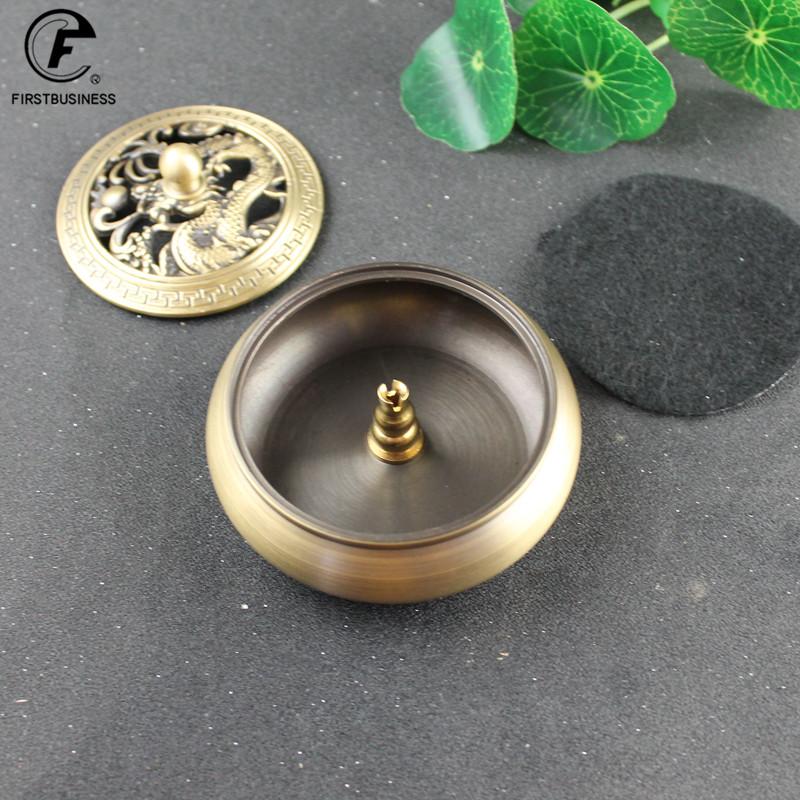Solid Copper Dragon Incense Burners Portable Brass Censer Buddhism Incense Holder Home Tea House Yoga Studio Home Decor