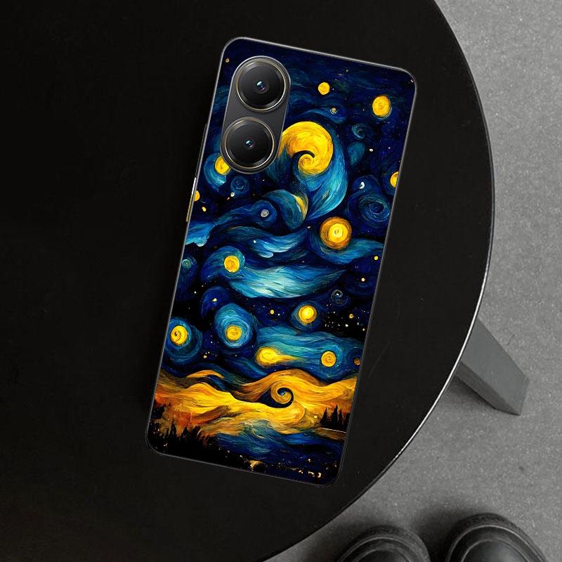 

Чехол для телефона «Звездная ночь» Ван Гога для Xiaomi Poco X6 X5 X7 Pro F7 Ultra Redmi 15C 15 13C 13 12C 12 10C 10 10A 9C 9A 9T Redmi 12