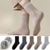Wool Socks for Men In Autumn and Winter, Thickened and Fleece Loop Mid-calf Socks for Men, Warm Socks, Super Thick Fleece Socks