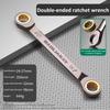 1PC Double Head Ring Ratchet Wrench 6-27mm Dual-use Fast Plum Blossom Ratchet Spanner for Bicycle Motorcycle Car Repair Tools