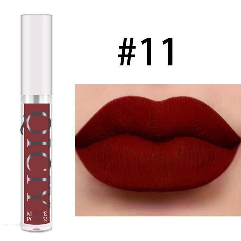 QICI Velvet Matte Lip Glaze Set - Non-Stick, New Makeup Essential