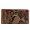 Gucci 443123 Zip Around GG Marmont Python Purse Pink Python Women Used