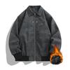 Men's High-end Loose Trendy Brand Couple Jacket Men's Autumn and Winter American Retro Lapel Thickened Leather Jacket