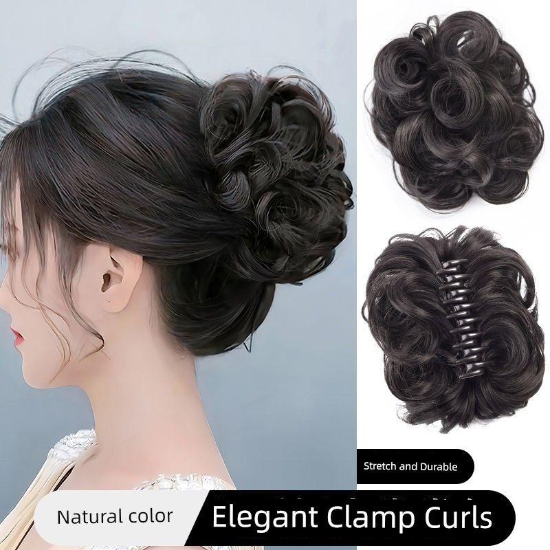 

Заколка Шиньон для Пучка Прическа Пучок Подушка Бутон Головной Убор Искусственные Волосы Пушистый Натуральный Ободок для Волос Аксессуары для Волос Прическа Flower Bud Curl Grab Clip-Brown Black