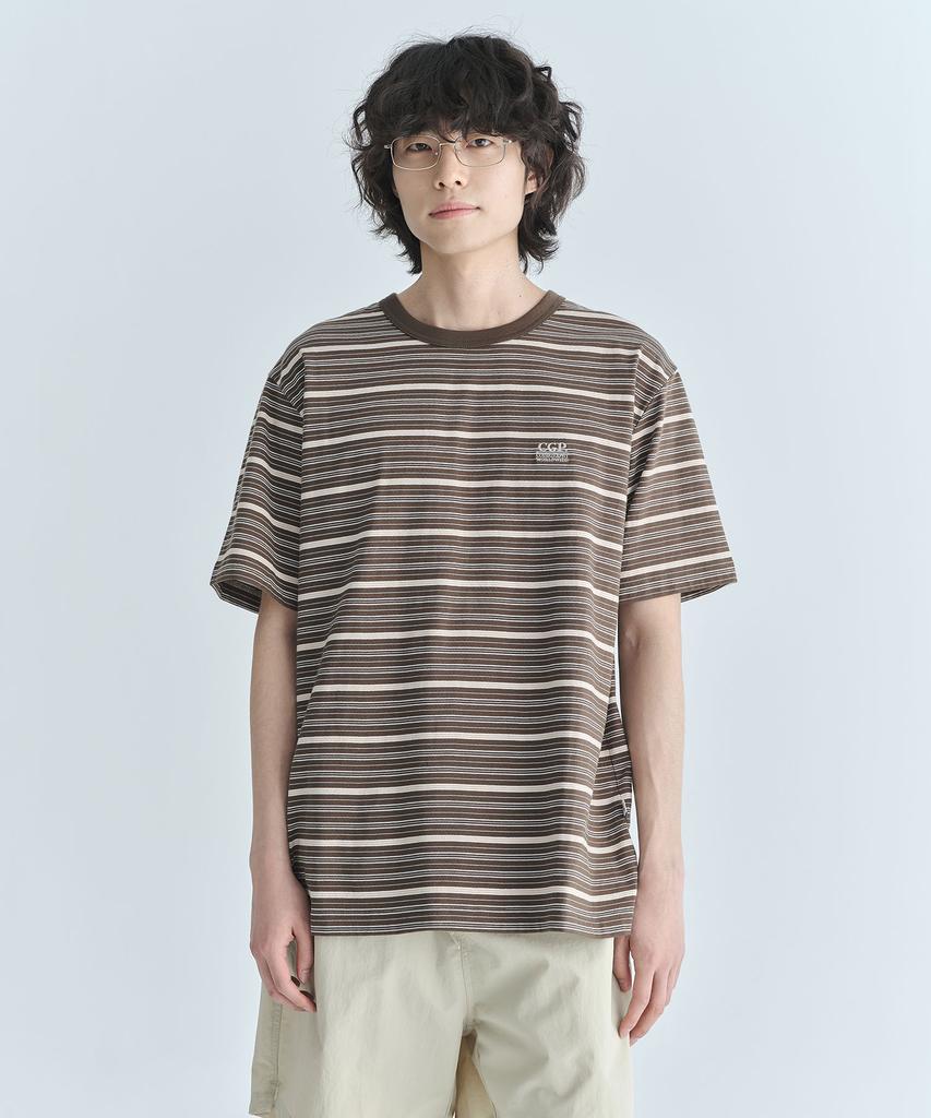 CGP Multi-Stripe Short Sleeve T-Shirt - Khaki