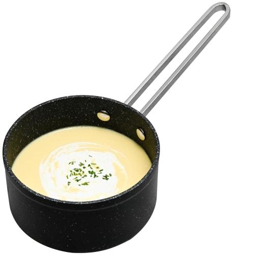 TOKYO LM Small Saucepan/Milk Pan, 12cm, Saucepan, Lightweight, Gas, Direct Flame, and Halogen Compatible, Oven Safe, Easy to Clean, Perfect for Single