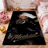 Michael Jackson Portrait Signature Printed Rug Absorbent Nonslip Carpet For Hallway Balcony Study Home Party Decor Halloween Gift