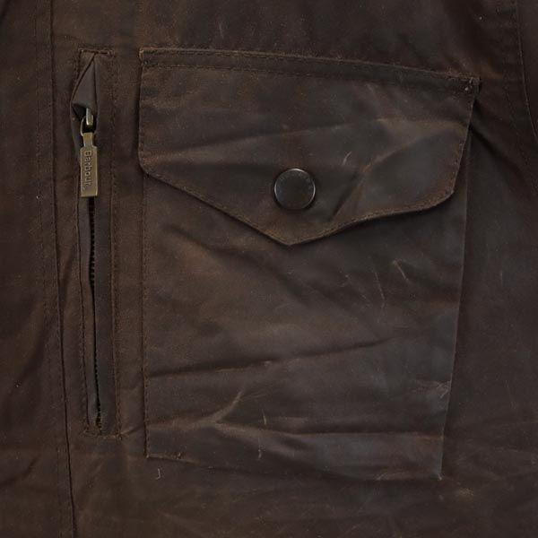 Barbour Jaqueta encerada SAPPER L Marrom cera Masculina Usada