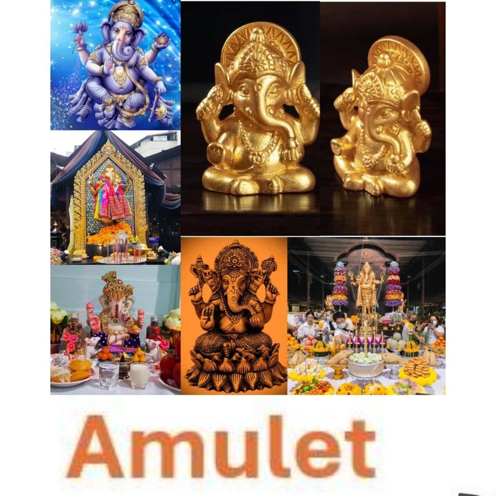 Hinduism Ganesha Elephant Head God Statue Powerful Amulet Gift Protect Travel Health Lucky Rich Blessings Jewelry Vintage Souvenir Gifts