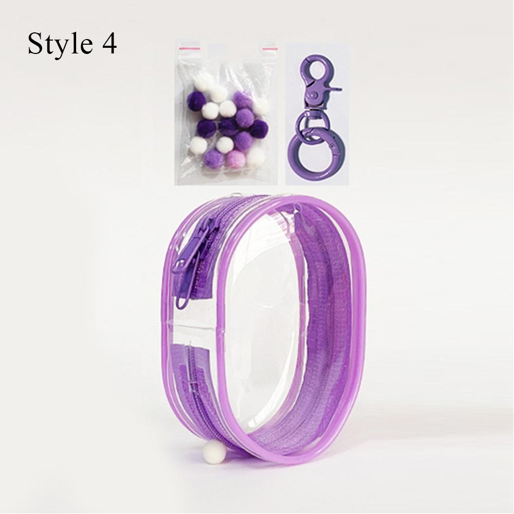 Jewelry Organizer Transparent Storage Box Pouch Mystery Box Plastic Box Cute Doll Bag Organization with Keychain Dustproof Case