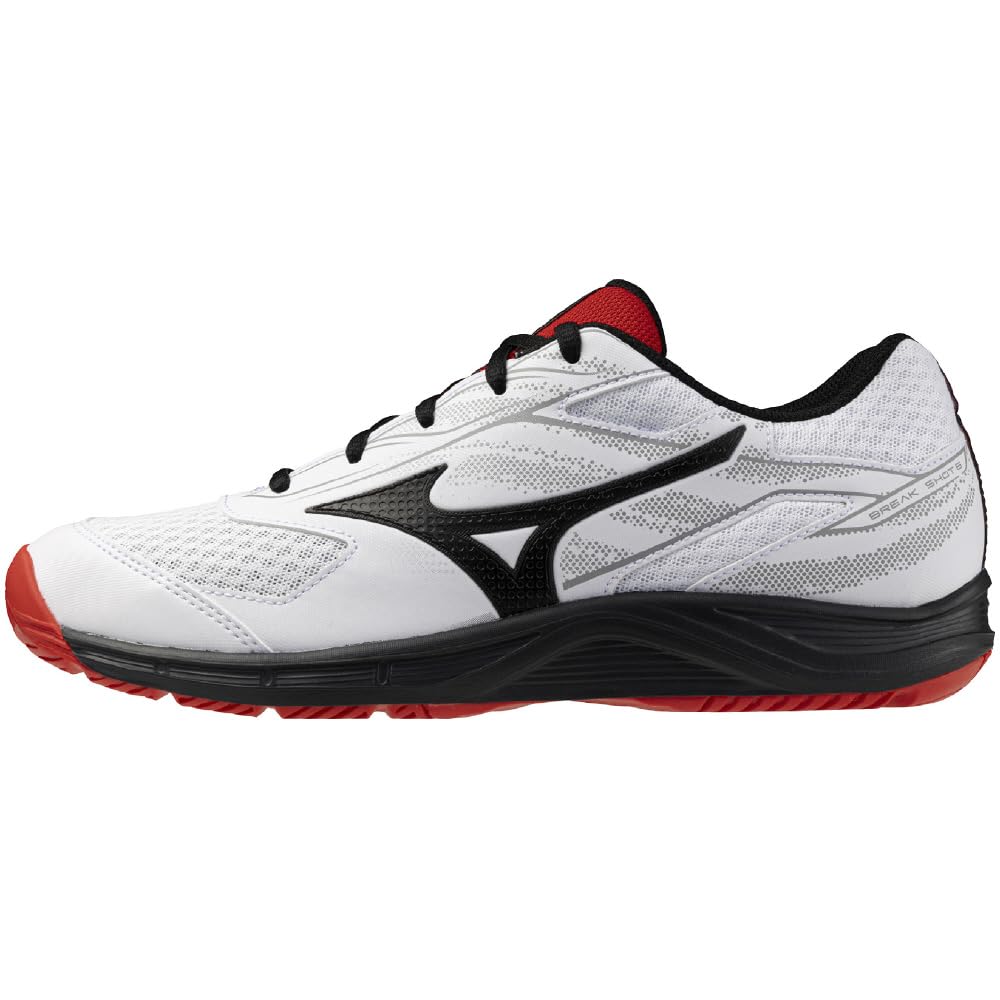 Tennis Shoes Break Shot 5 Wide AC All Court Club Activities Lightweight Game Court Soft Entry Beginner White X Red Cm 3E [Mizuno] 26.5
