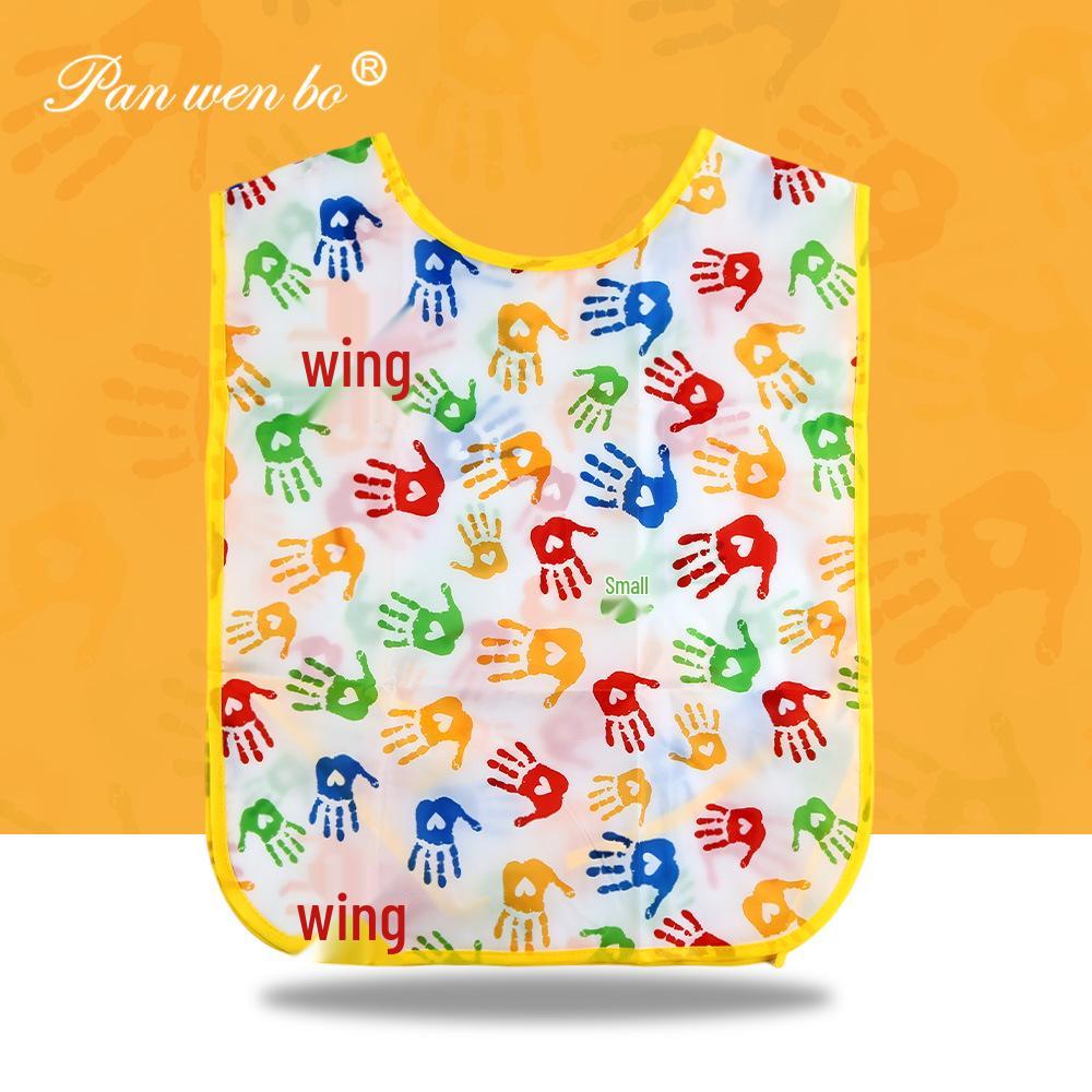 Children's Long-Sleeve Art Smock & Bib - Anti-Stain for Early Education and Kindergarten