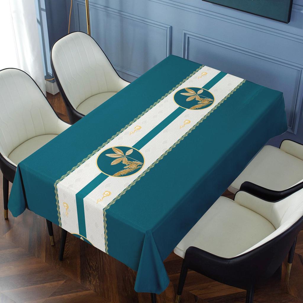 Light Luxury and High-end Home Tablecloth PVC Waterproof and Oil Resistant Rectangular Tea Table Cloth Dining Tablecloth