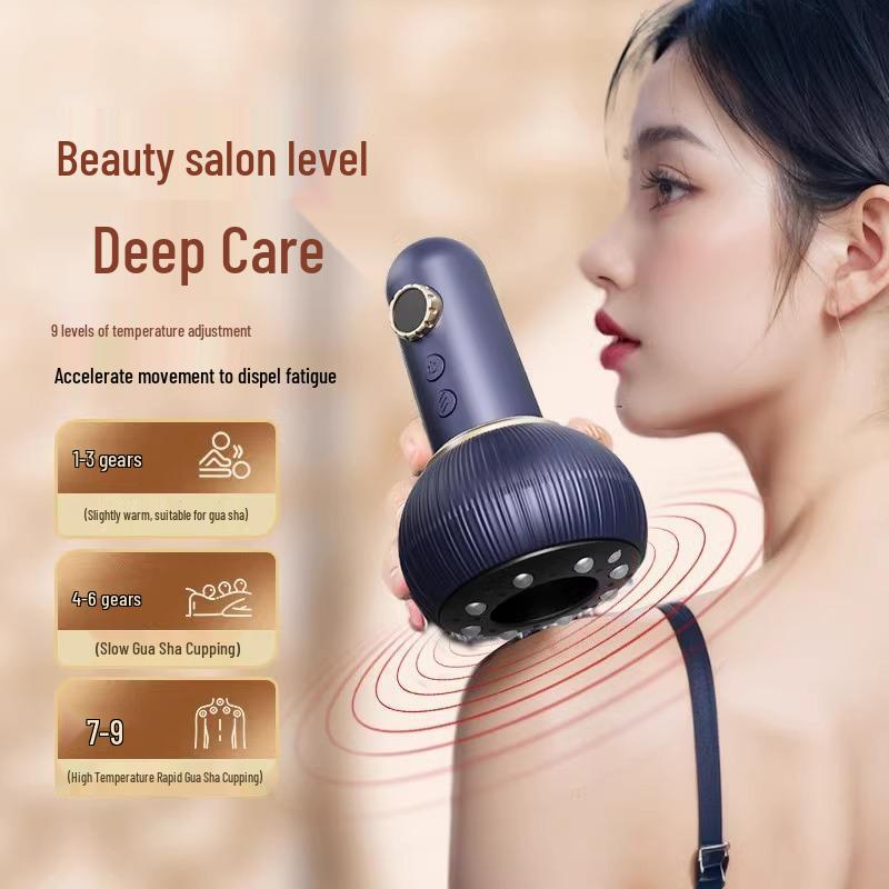 Electric Intelligent Cupping and Scraping Massager for Body Meridian Therapy