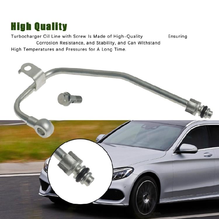 Replace 2710900477 0019972401 Turbocharger Oil Return Line with Hollow Screw