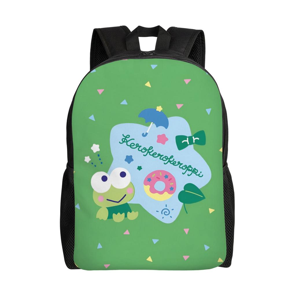 K-KeroKeroKeroppies Backpack for Women Men Waterproof College School Cute Frog Bag Print Bookbags