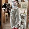 Summer Retro American Relaxed Fit Drawstring Low-Rise Wide-Leg Plaid Casual Pants - Textured Grid Trendy Trousers